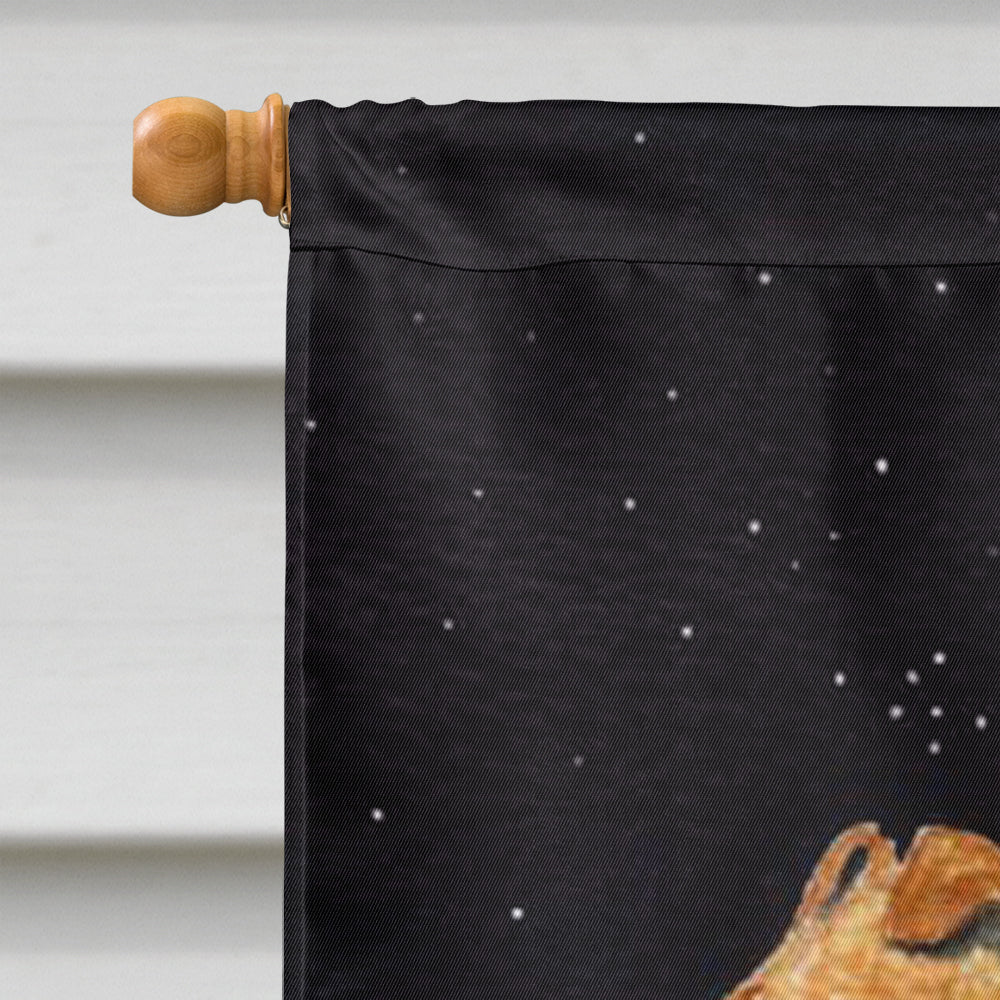 Starry Night Fox Terrier Flag Canvas House Size  the-store.com.