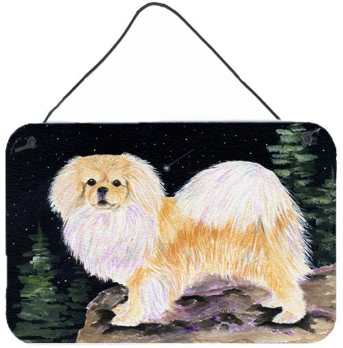 Starry Night Tibetan Spaniel Indoor Aluminium Metal Wall or Door Hanging Prints by Caroline's Treasures