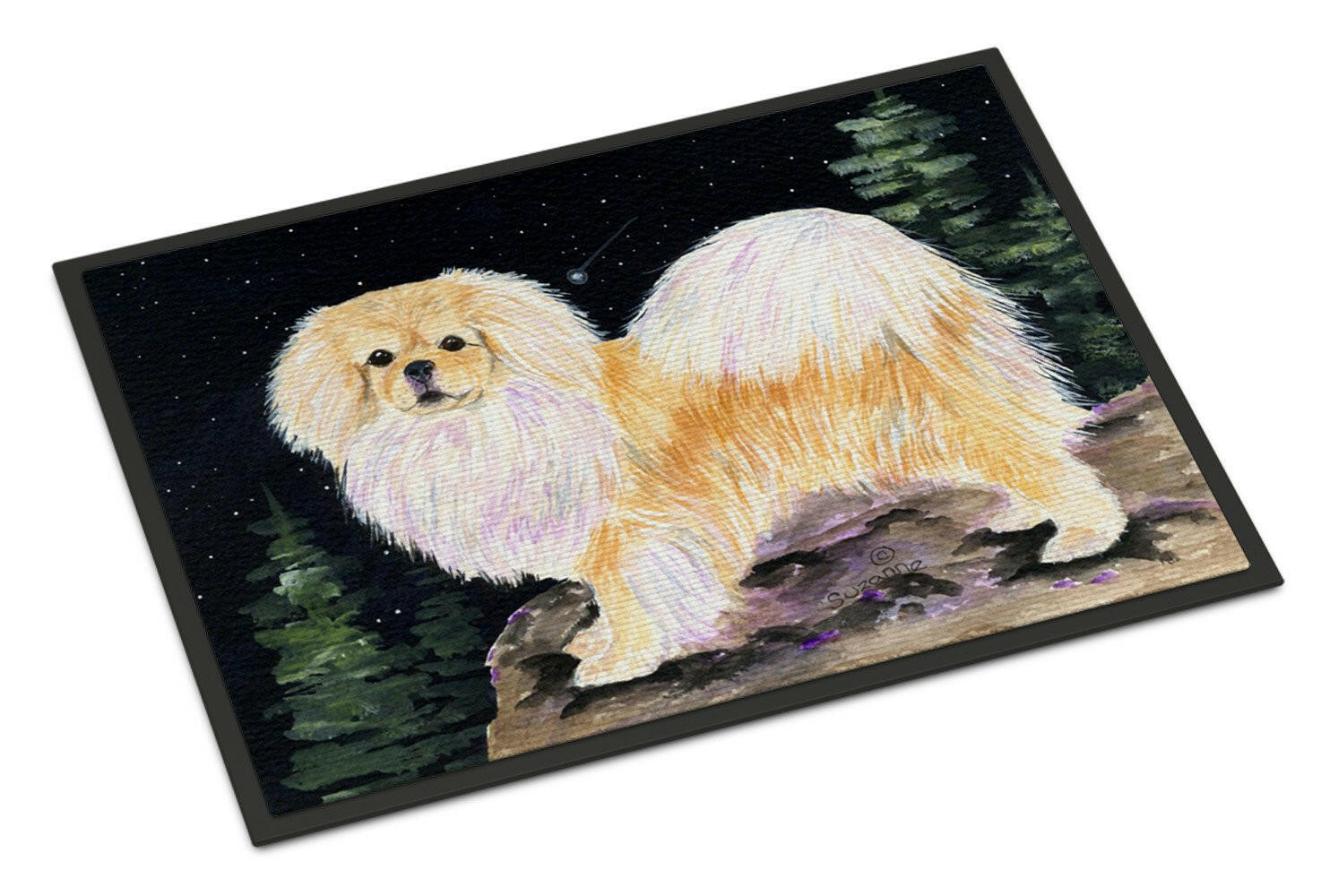 Starry Night Tibetan Spaniel Indoor or Outdoor Mat 24x36 Doormat - the-store.com