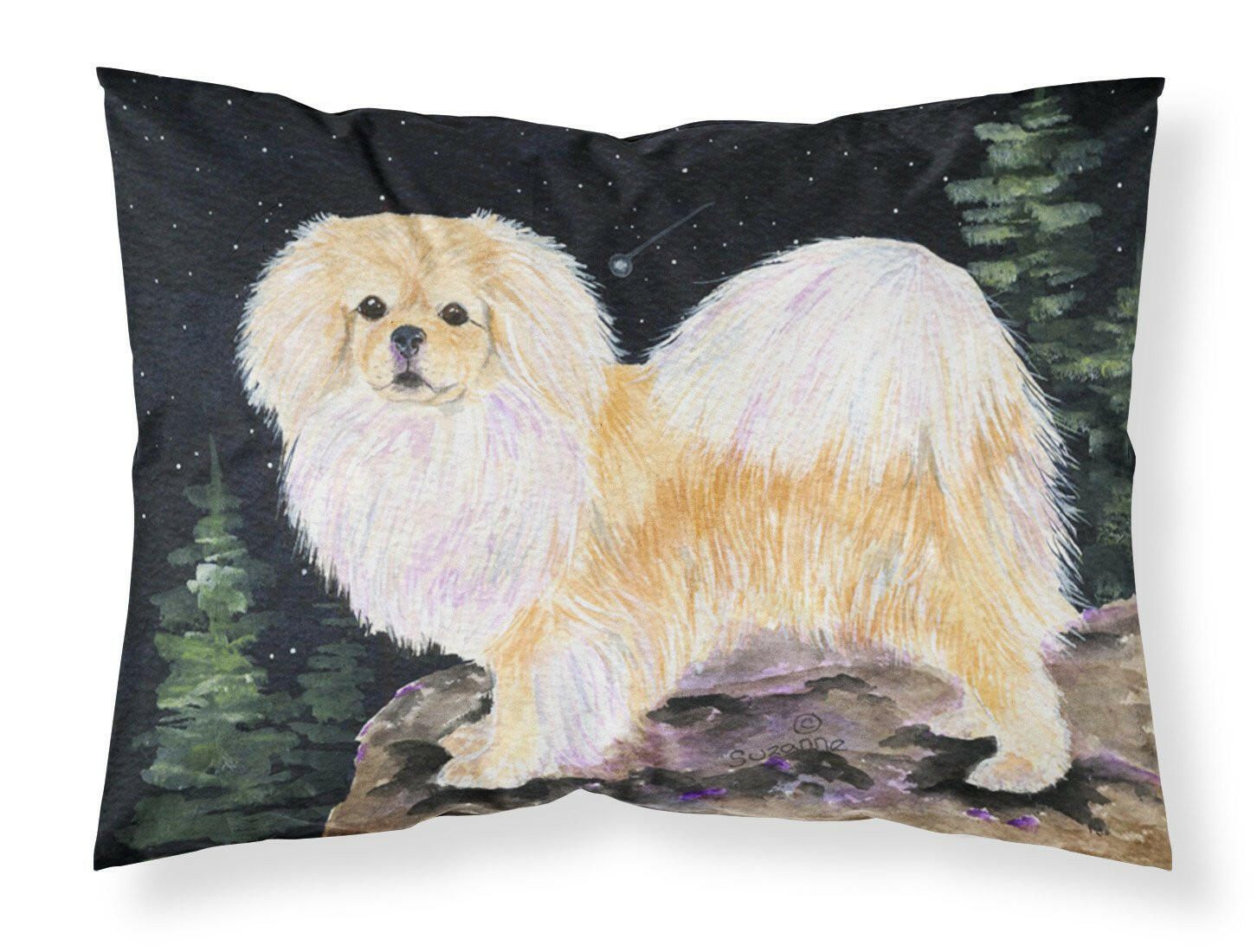 Starry Night Tibetan Spaniel Moisture wicking Fabric standard pillowcase by Caroline's Treasures