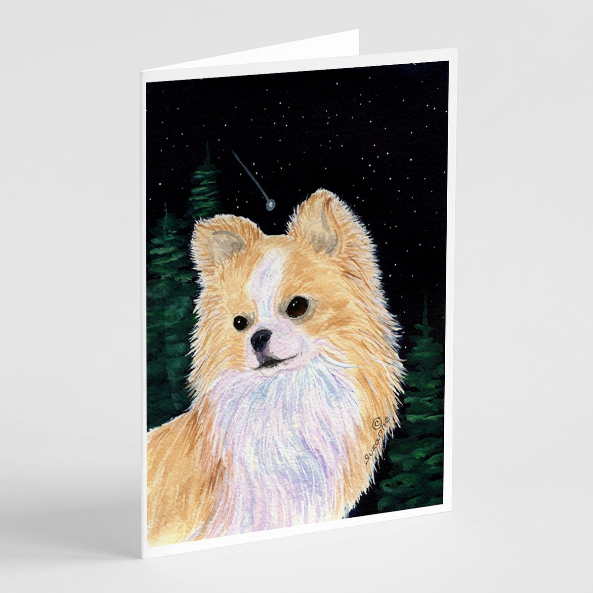 Buy this Starry Night Chihuahua Greeting Cards and Envelopes Pack of 8