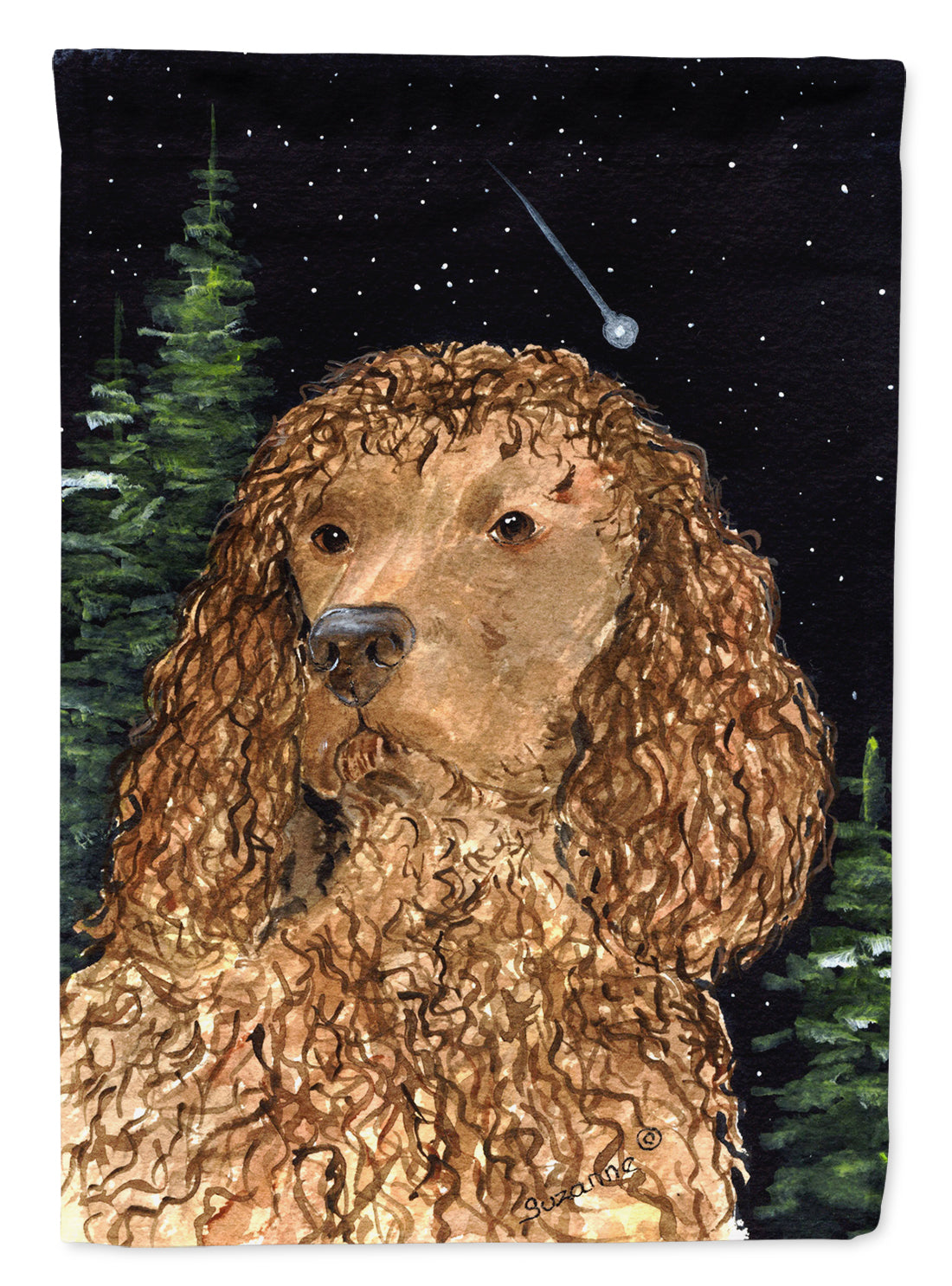 American Water Spaniel Flag Garden Size.