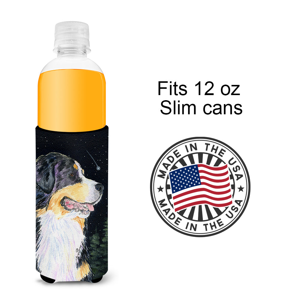 Starry Night Bernese Mountain Dog Ultra Beverage Insulators for slim cans SS8512MUK.