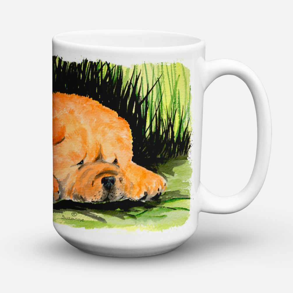 Chow Chow Dishwasher Safe Microwavable Ceramic Coffee Mug 15 ounce SS8525CM15  the-store.com.