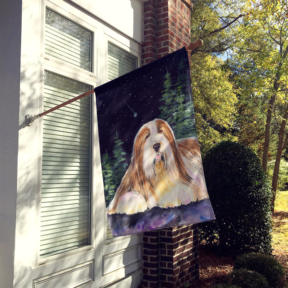 Starry Night Bearded Collie Flag Canvas House Size  the-store.com.