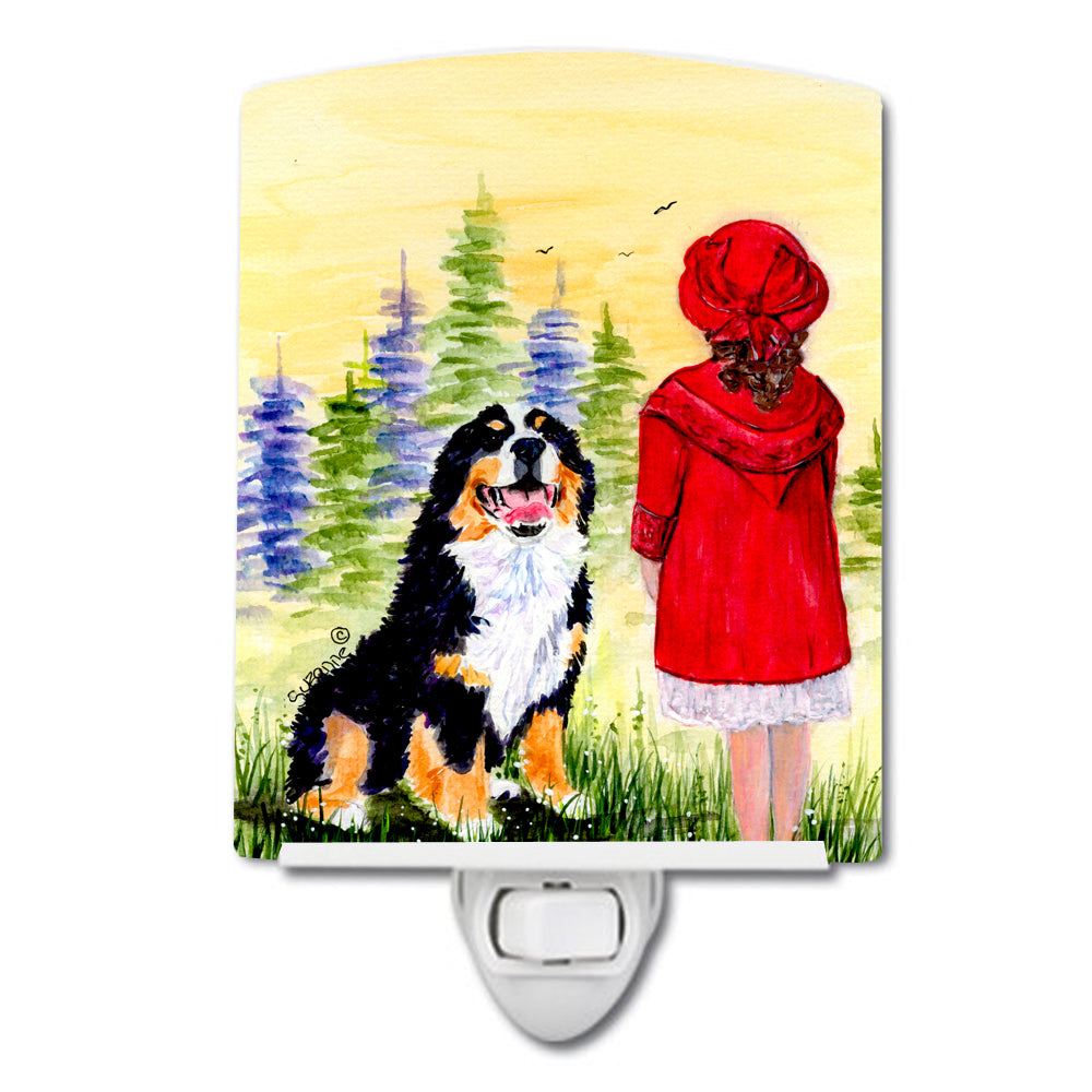 Little Girl with her Bernese Mountain Dog Ceramic Night Light SS8531CNL - the-store.com