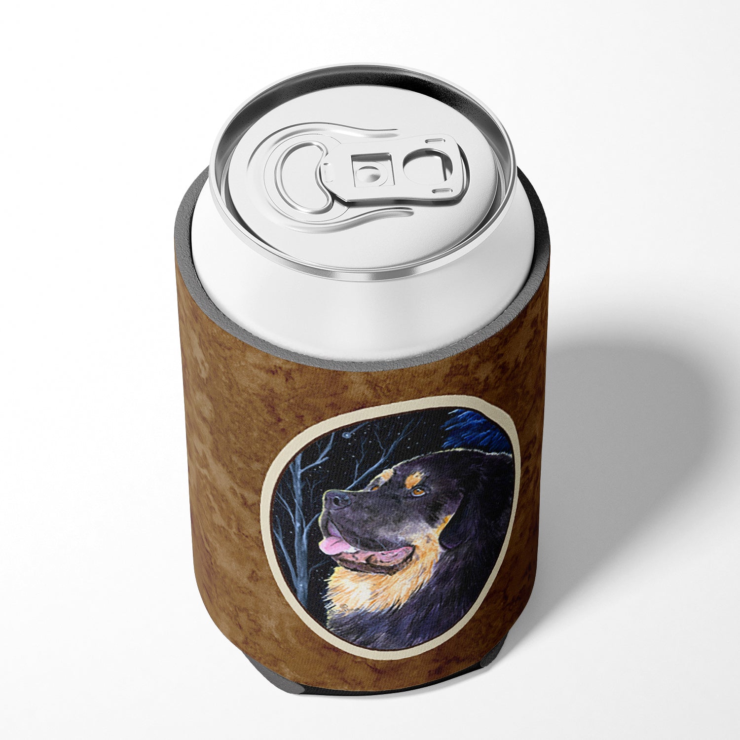 Starry Night Tibetan Mastiff Can or Bottle Beverage Insulator Hugger.