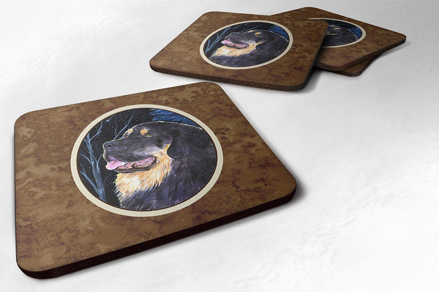 Starry Night Tibetan Mastiff Foam Coasters Set of 4 - the-store.com