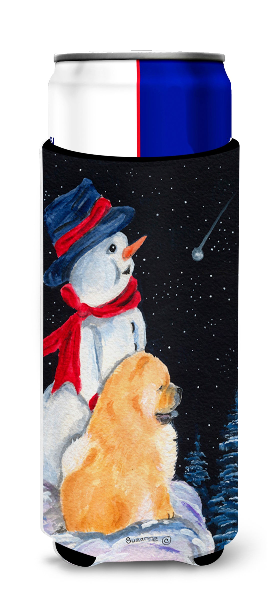 Snowman with Chow Chow Ultra Beverage Insulators for slim cans SS8554MUK.