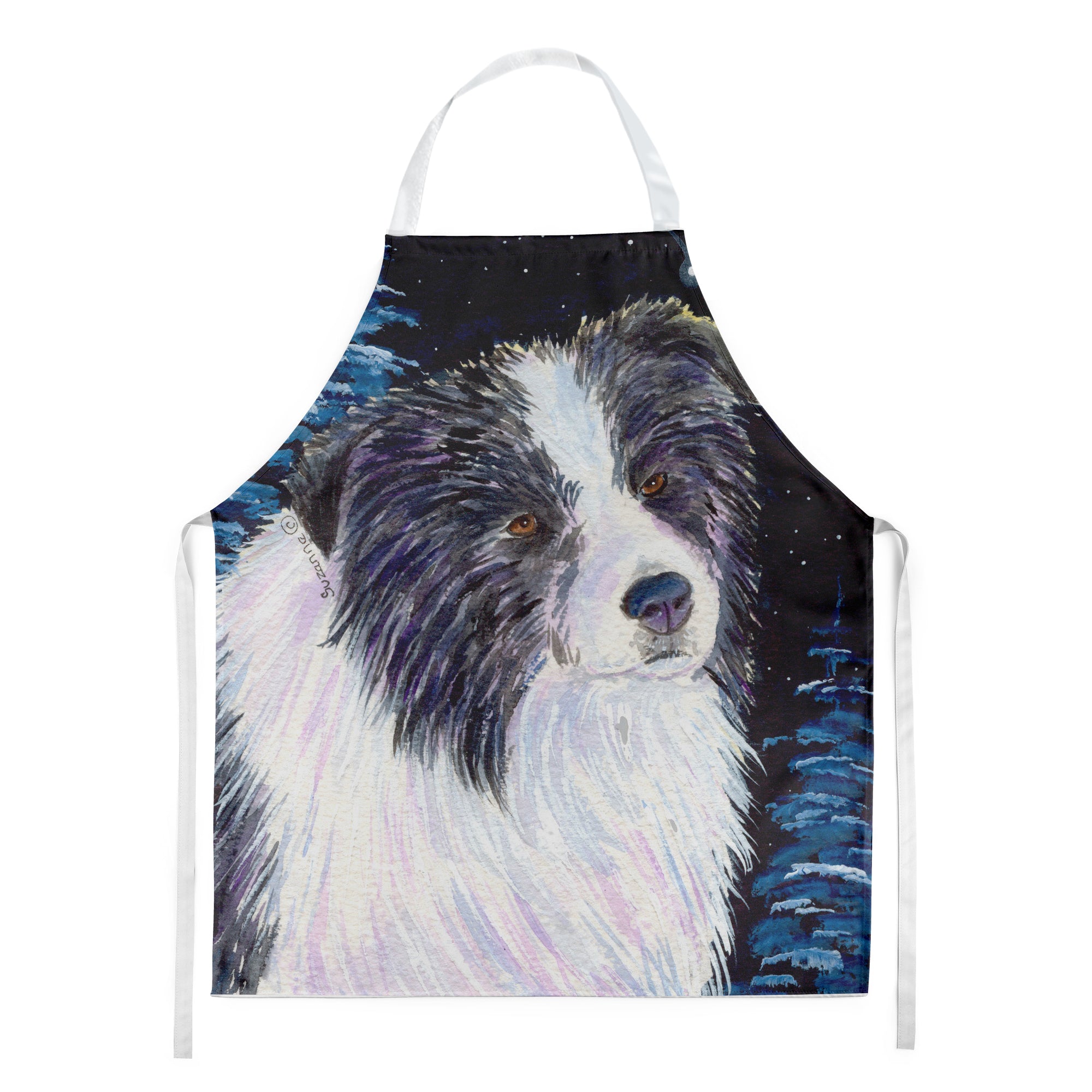 Starry Night Border Collie Apron - the-store.com