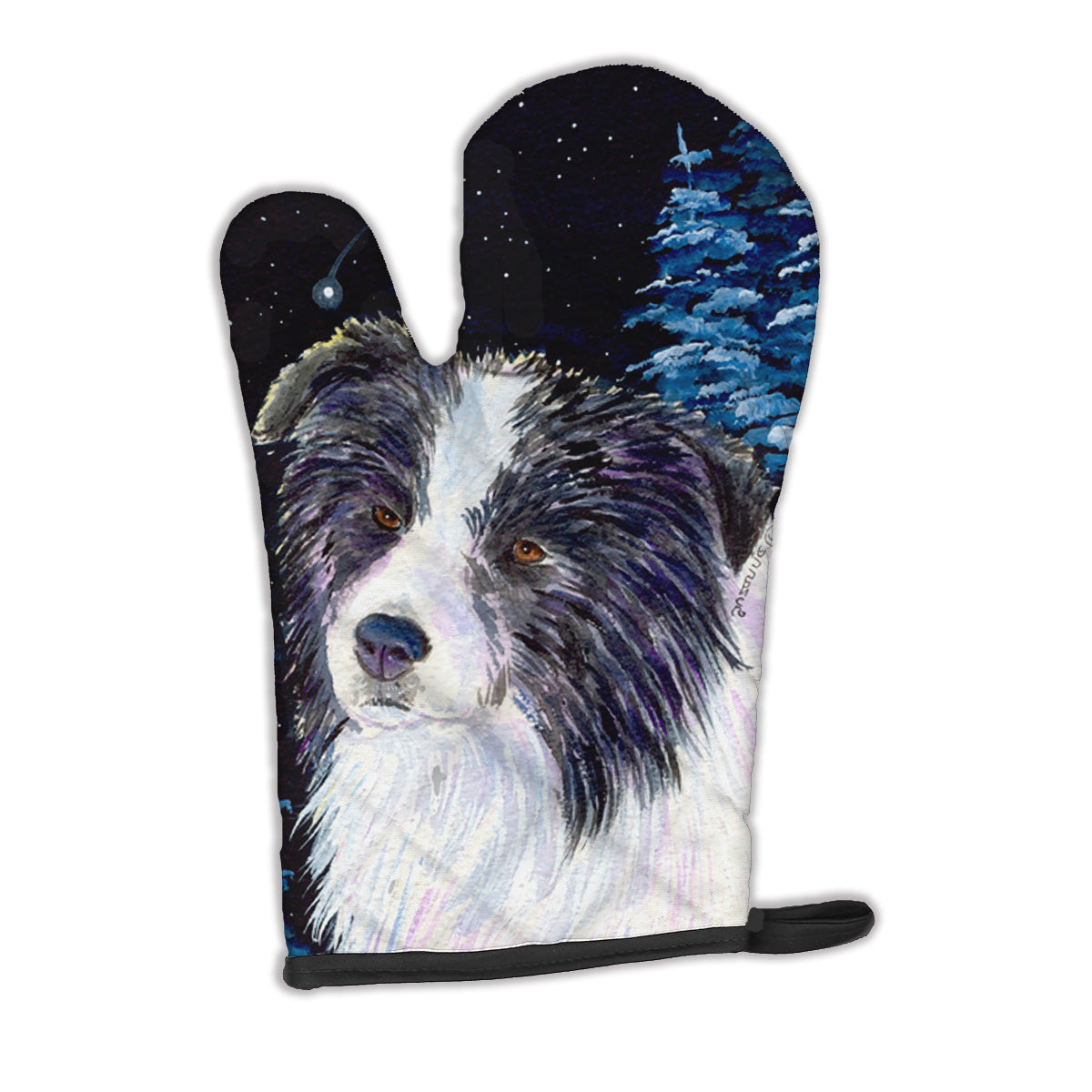 Starry Night Border Collie Oven Mitt SS8558OVMT  the-store.com.