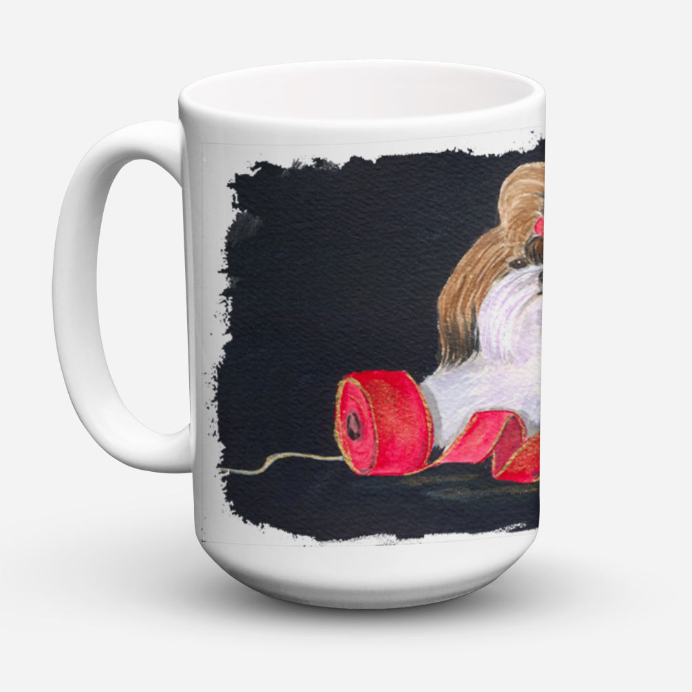 Shih Tzu Dishwasher Safe Microwavable Ceramic Coffee Mug 15 ounce SS8562CM15  the-store.com.