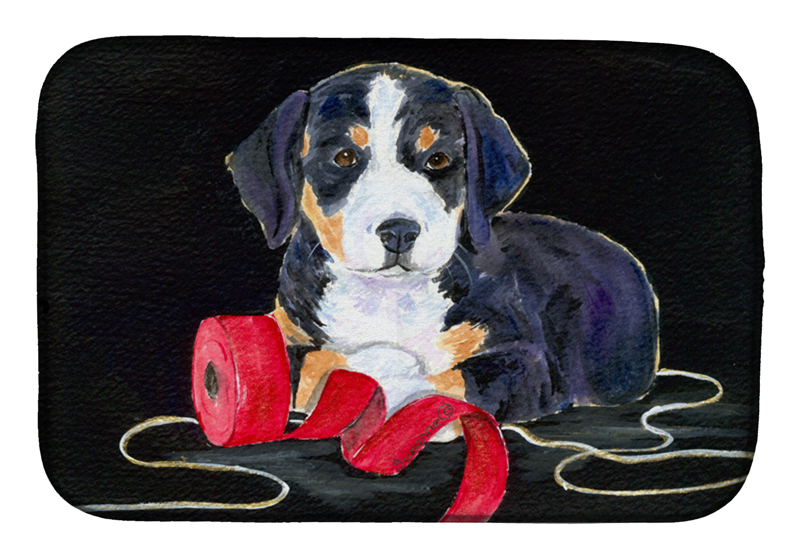 Entlebucher Mountain Dog Dish Drying Mat SS8566DDM  the-store.com.