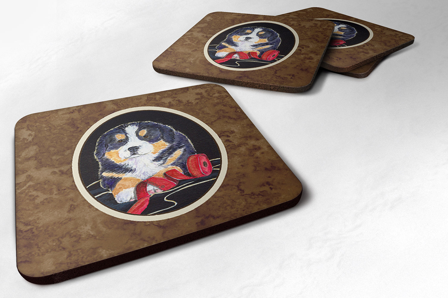 Set of 4 Bernese Mountain Dog Foam Coasters - the-store.com