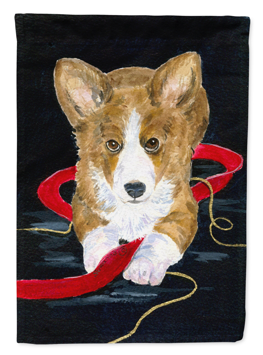 Corgi Flag Canvas House Size  the-store.com.