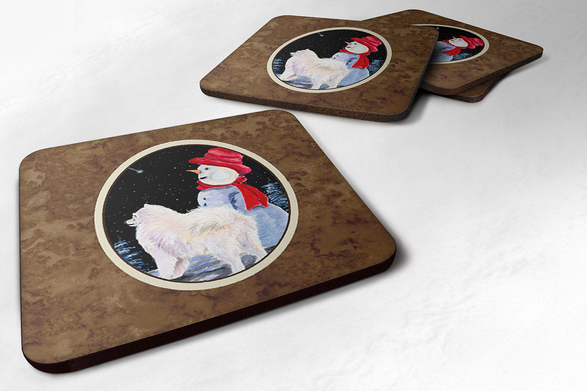 Set of 4 Samoyed Foam Coasters - the-store.com