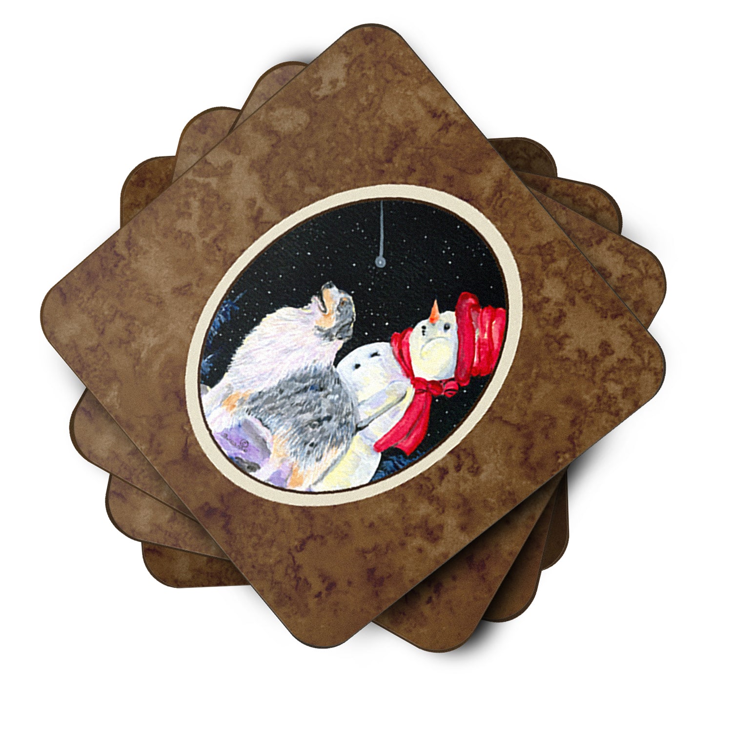 Set of 4 Australian Shepherd Foam Coasters - the-store.com