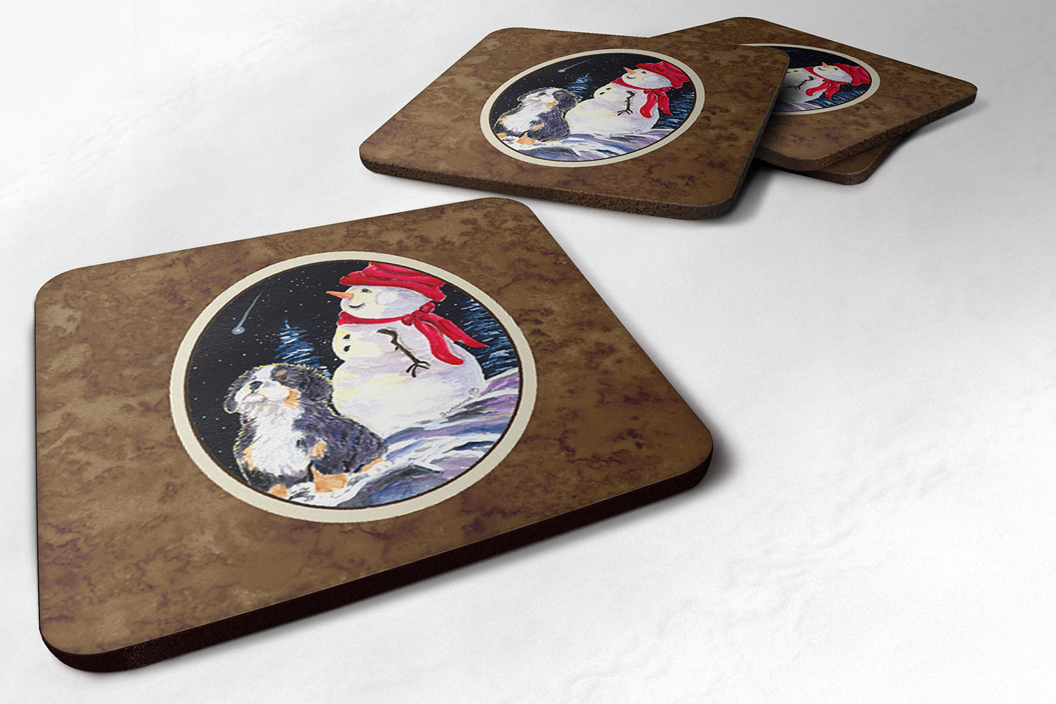 Set of 4 Bernese Mountain Dog Foam Coasters - the-store.com