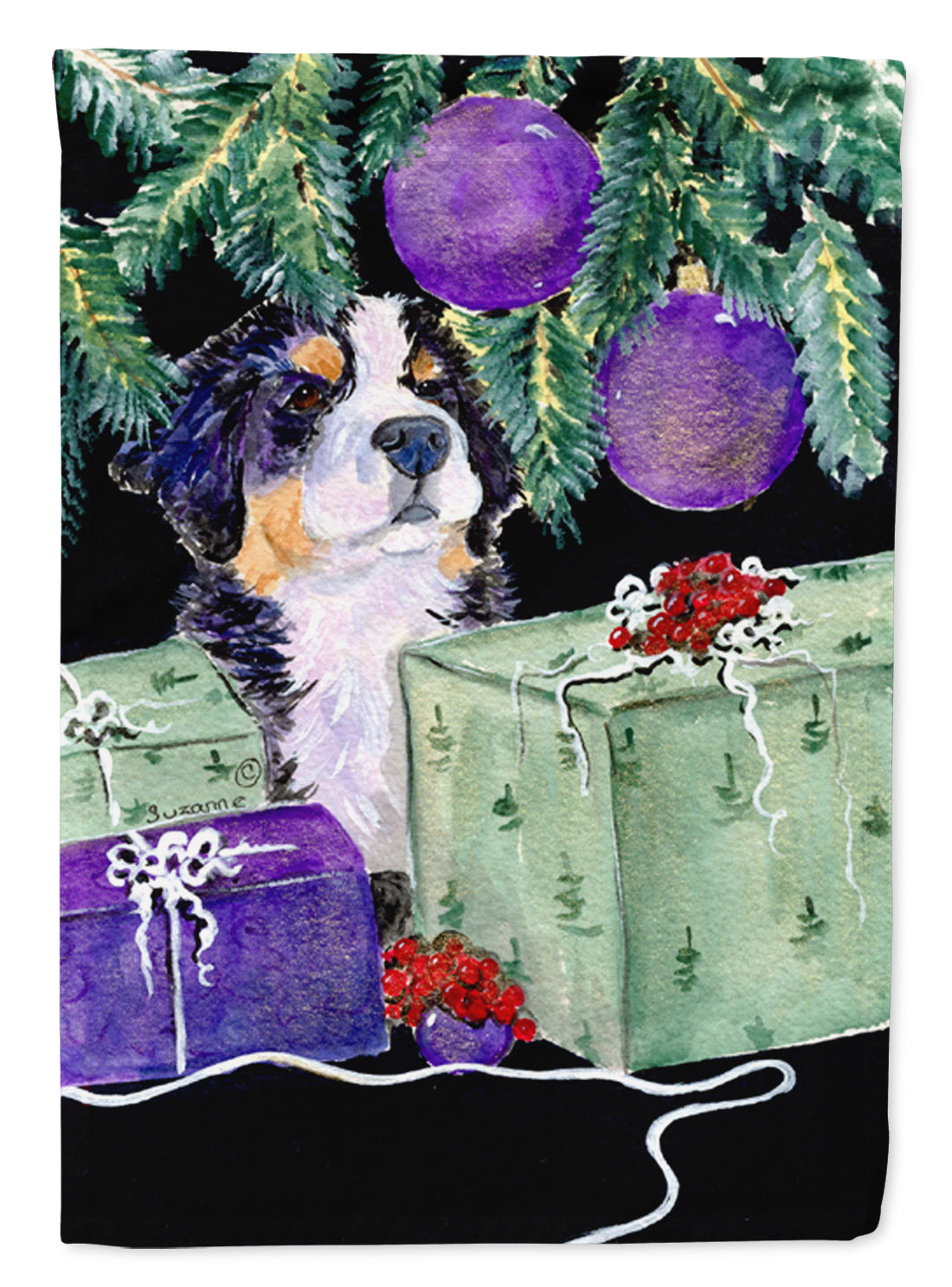 Bernese Mountain Dog Flag Canvas House Size  the-store.com.