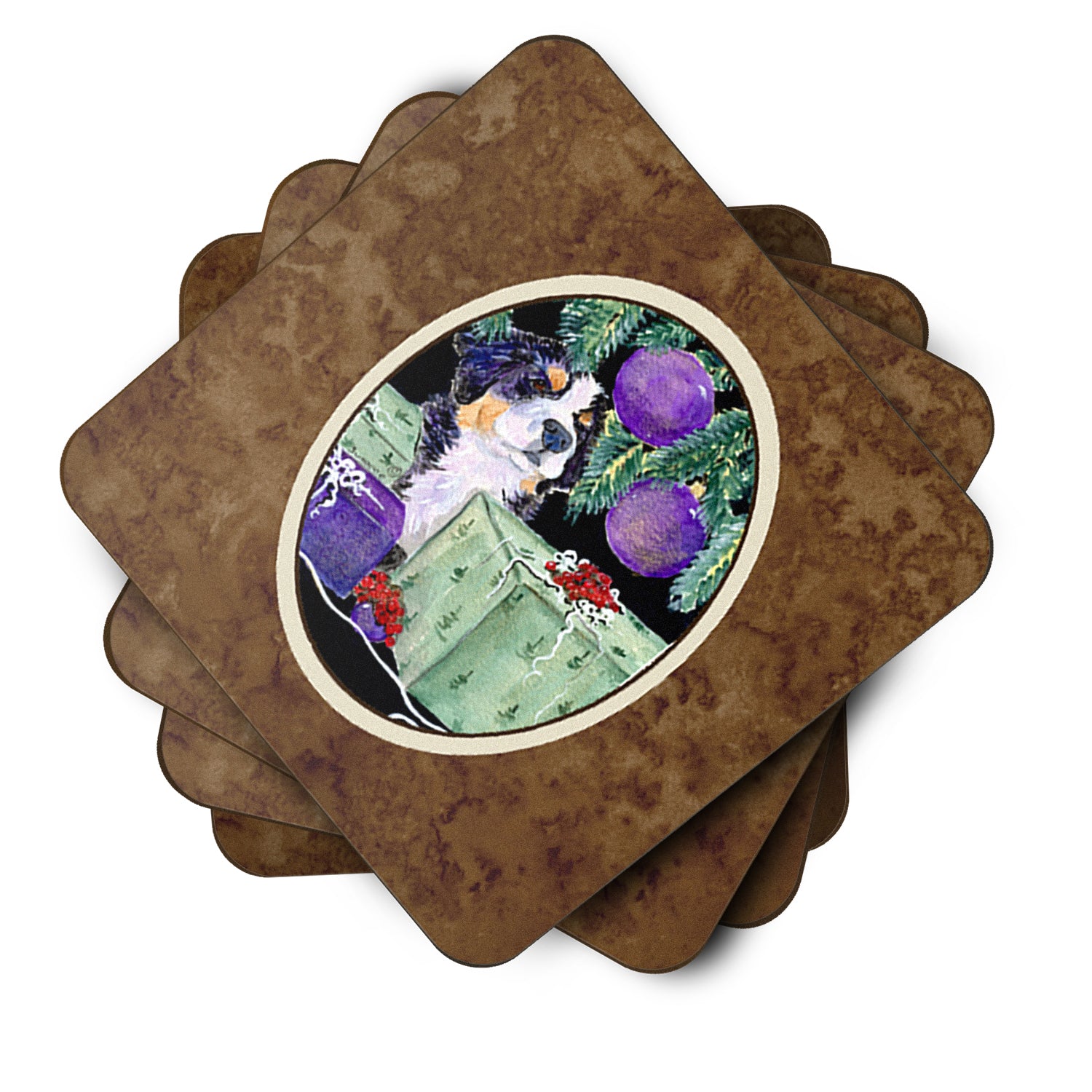 Set of 4 Bernese Mountain Dog Foam Coasters - the-store.com