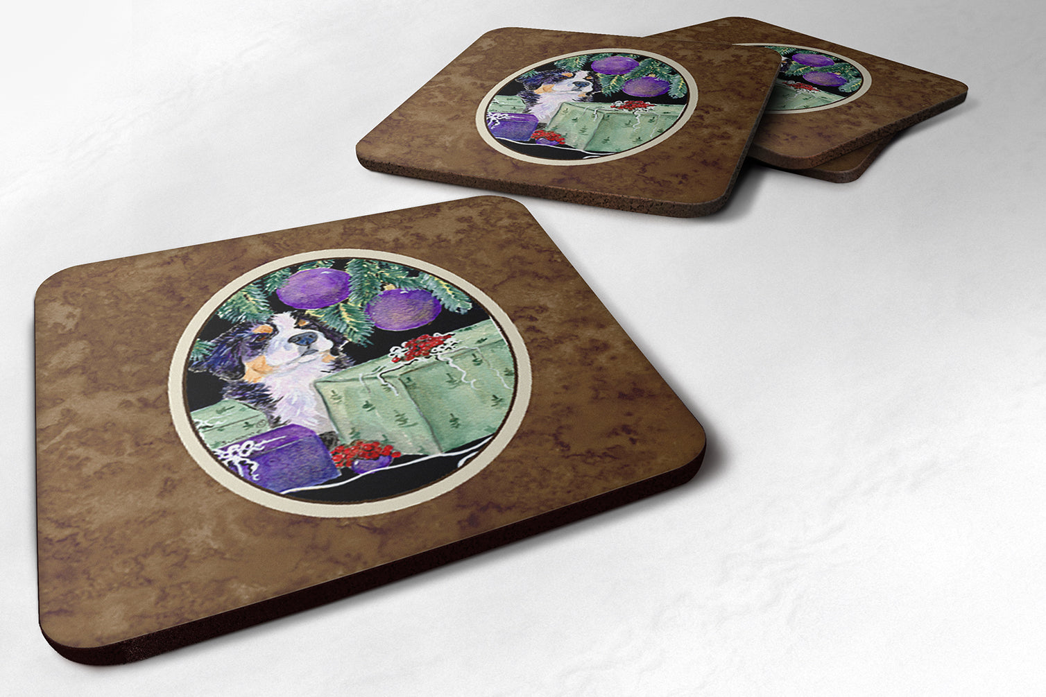 Set of 4 Bernese Mountain Dog Foam Coasters - the-store.com