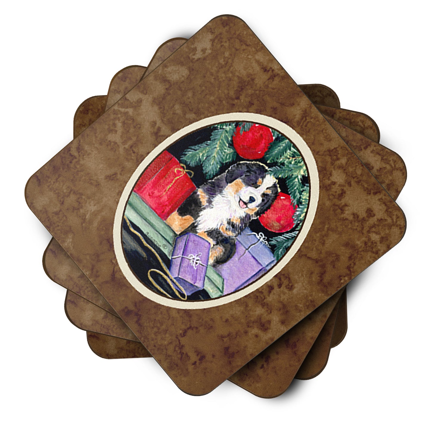 Set of 4 Bernese Mountain Dog Foam Coasters - the-store.com