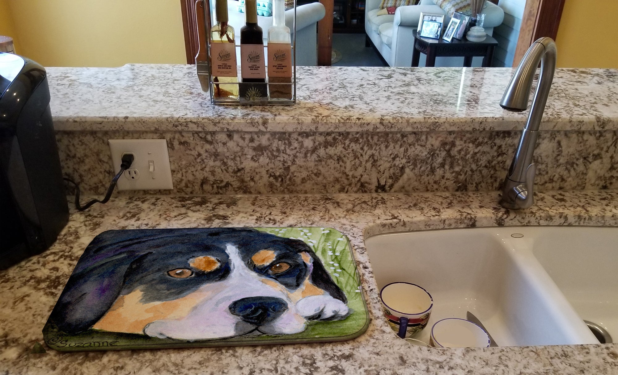 Entlebucher Mountain Dog Dish Drying Mat SS8596DDM  the-store.com.