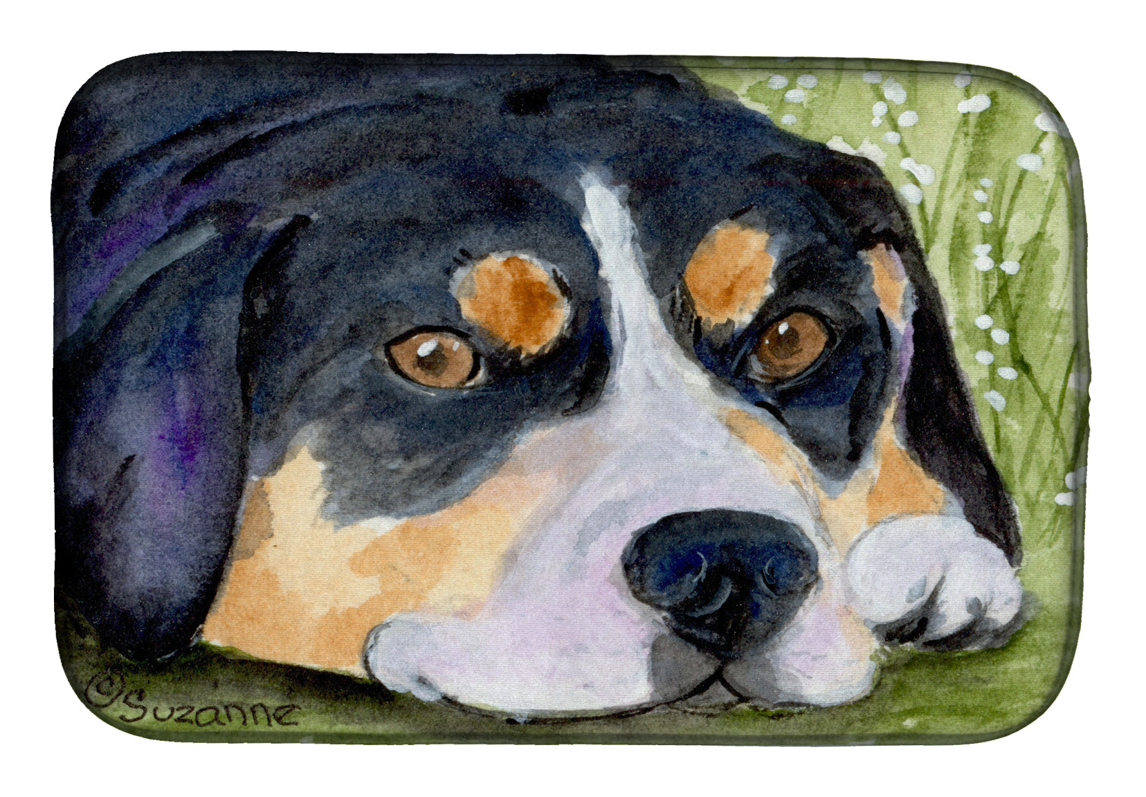 Entlebucher Mountain Dog Dish Drying Mat SS8596DDM  the-store.com.