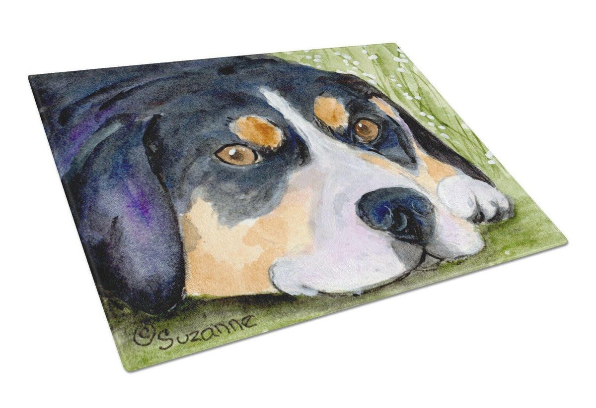 Entlebucher Mountain Dog Glass Cutting Board Large by Caroline&#39;s Treasures