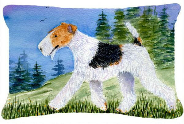 Fox Terrier Decorative   Canvas Fabric Pillow by Caroline's Treasures