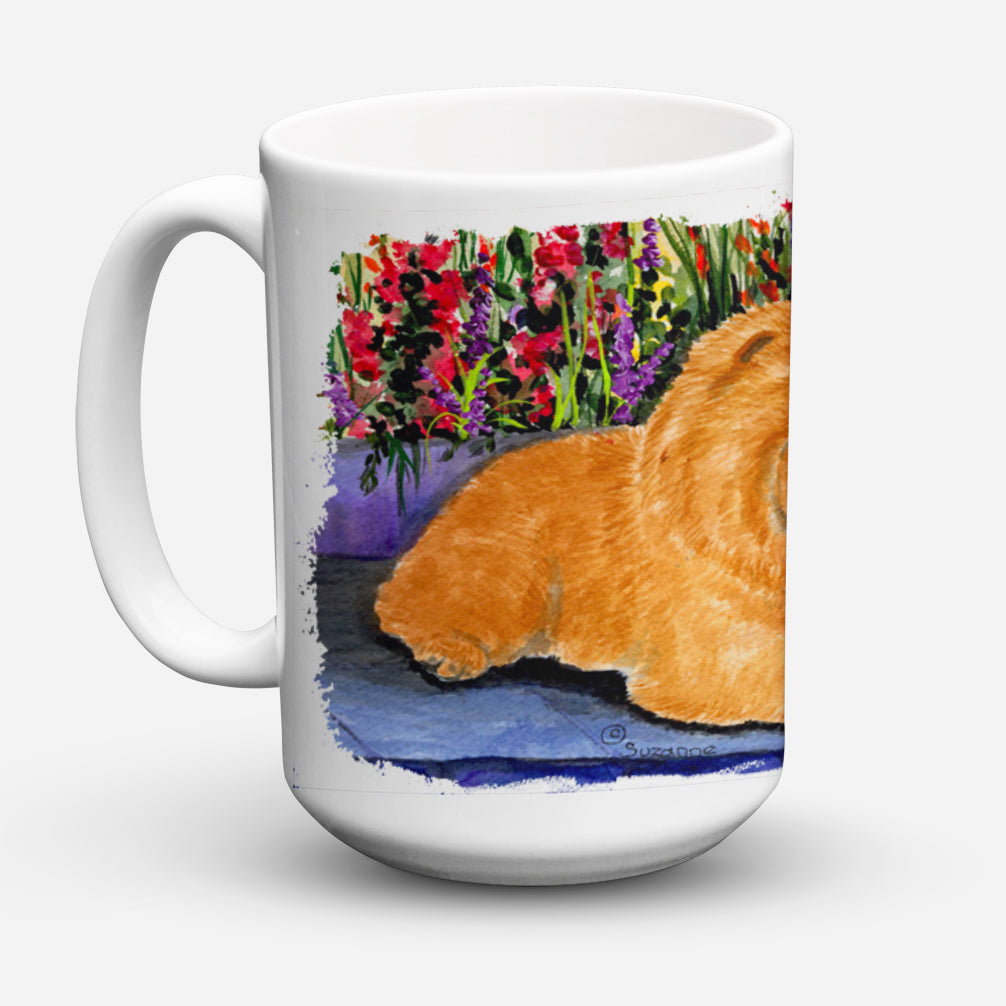 Chow Chow Dishwasher Safe Microwavable Ceramic Coffee Mug 15 ounce SS8601CM15  the-store.com.