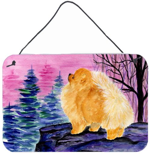 Pomeranian Indoor Aluminium Metal Wall or Door Hanging Prints by Caroline&#39;s Treasures