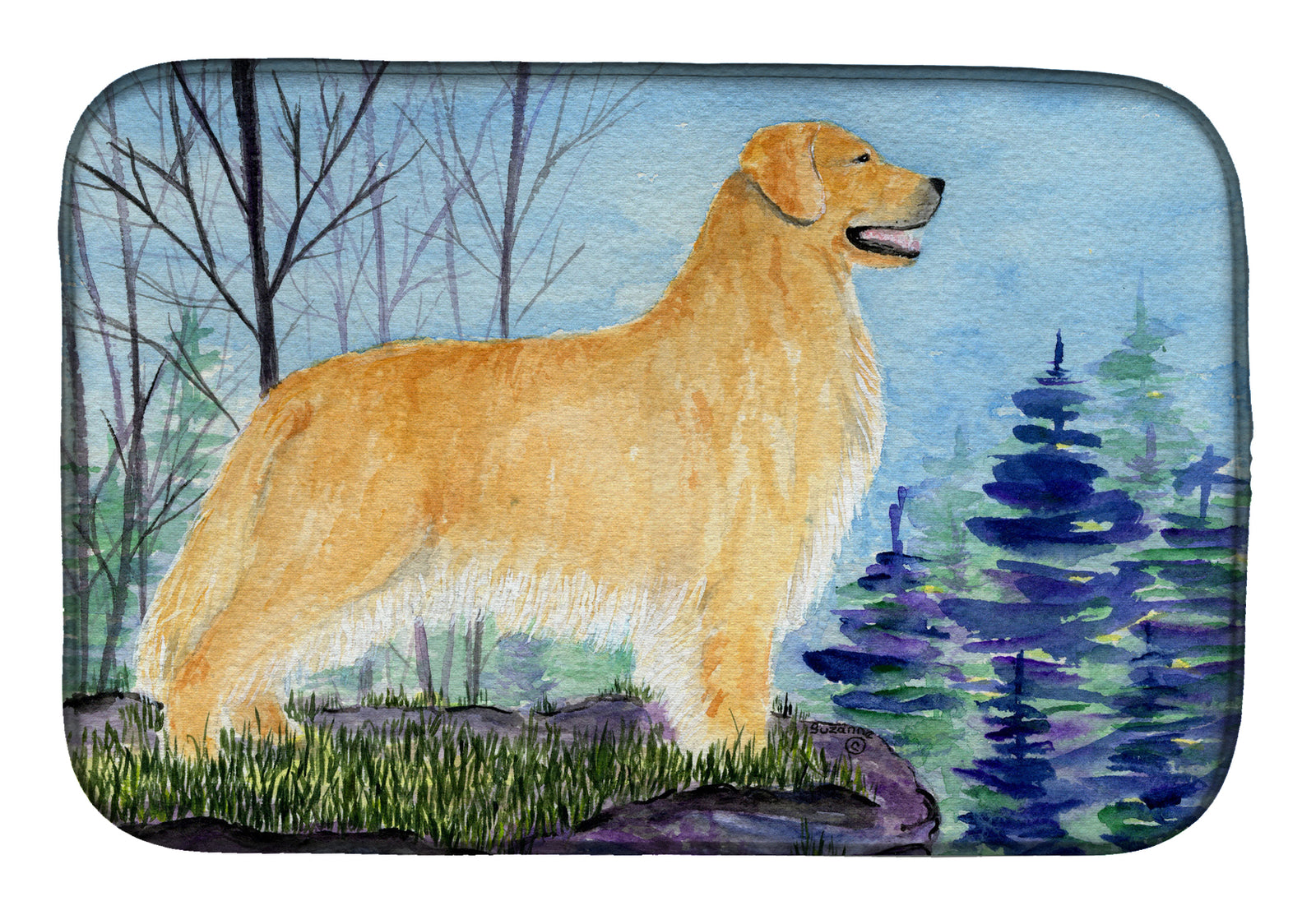 Golden Retriever Dish Drying Mat SS8607DDM  the-store.com.