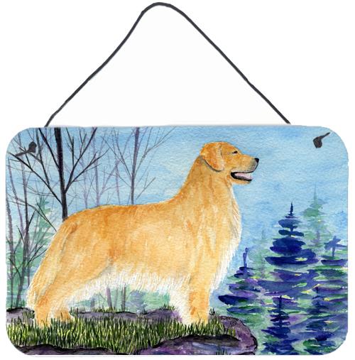 Golden Retriever Indoor Aluminium Metal Wall or Door Hanging Prints by Caroline's Treasures