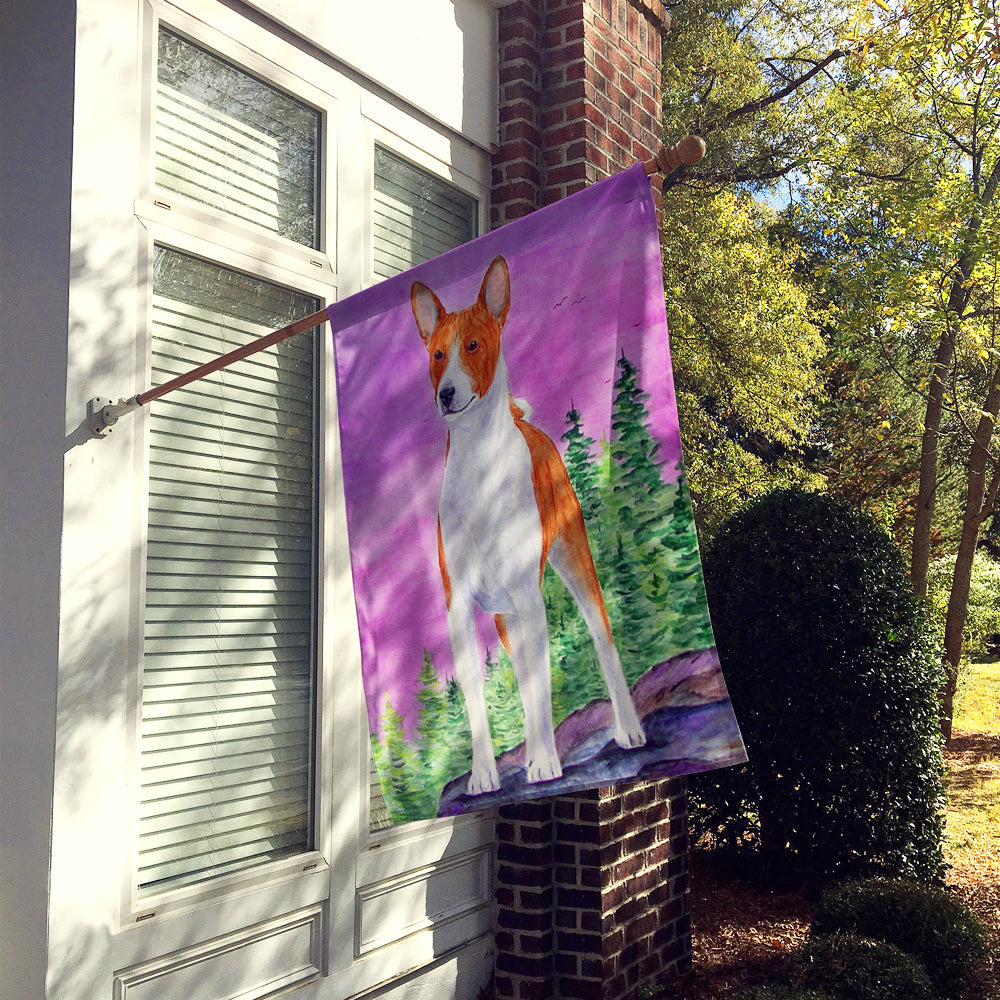 Basenji Flag Canvas House Size  the-store.com.