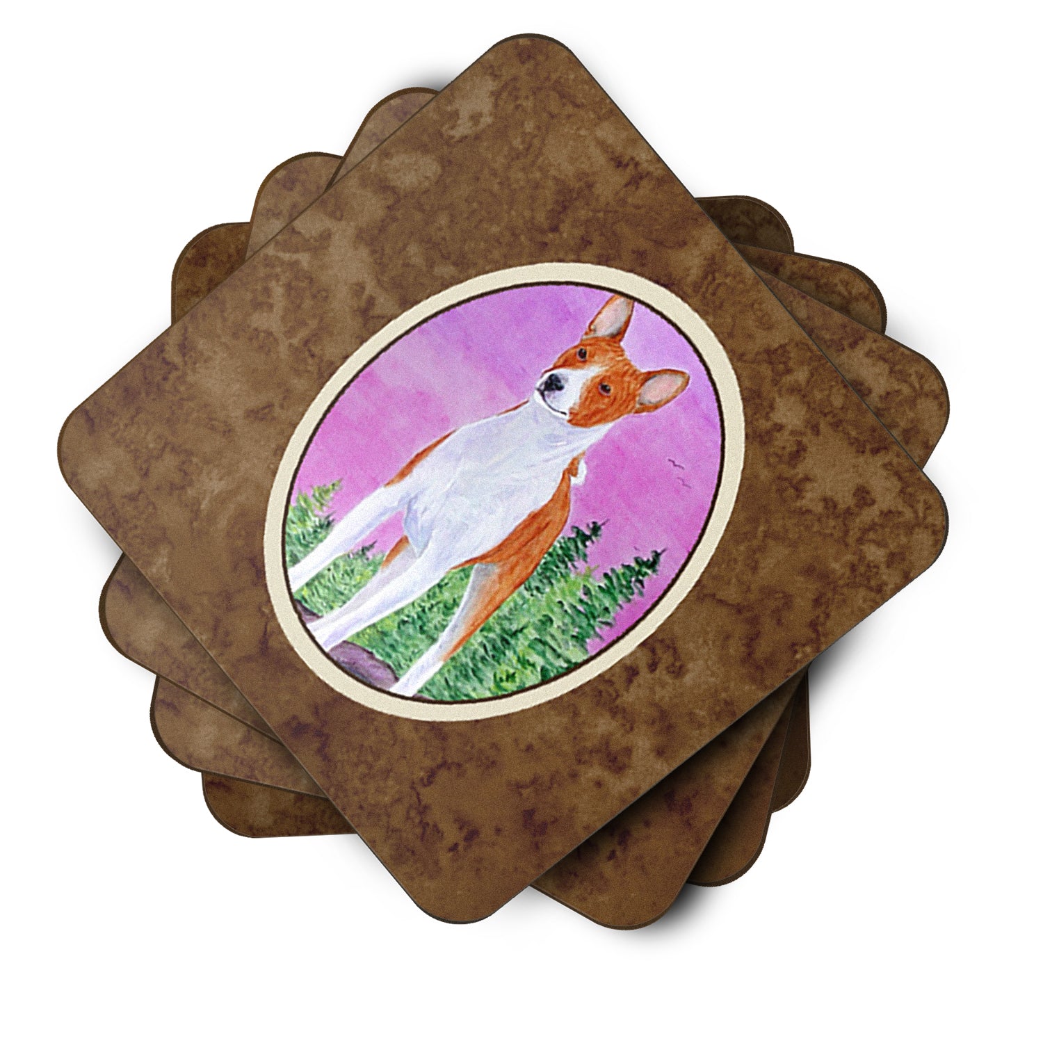 Set of 4 Basenji Foam Coasters - the-store.com