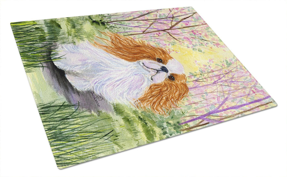 English Toy Spaniel Glass Cutting Board Large by Caroline&#39;s Treasures