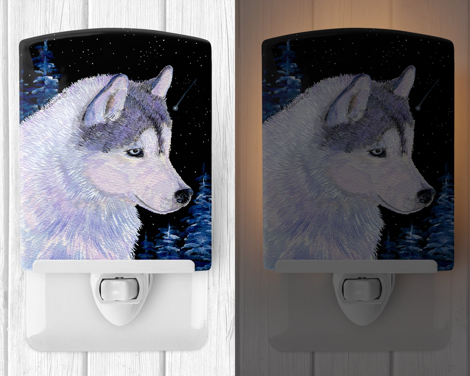 Siberian Husky Ceramic Night Light SS8617CNL - the-store.com