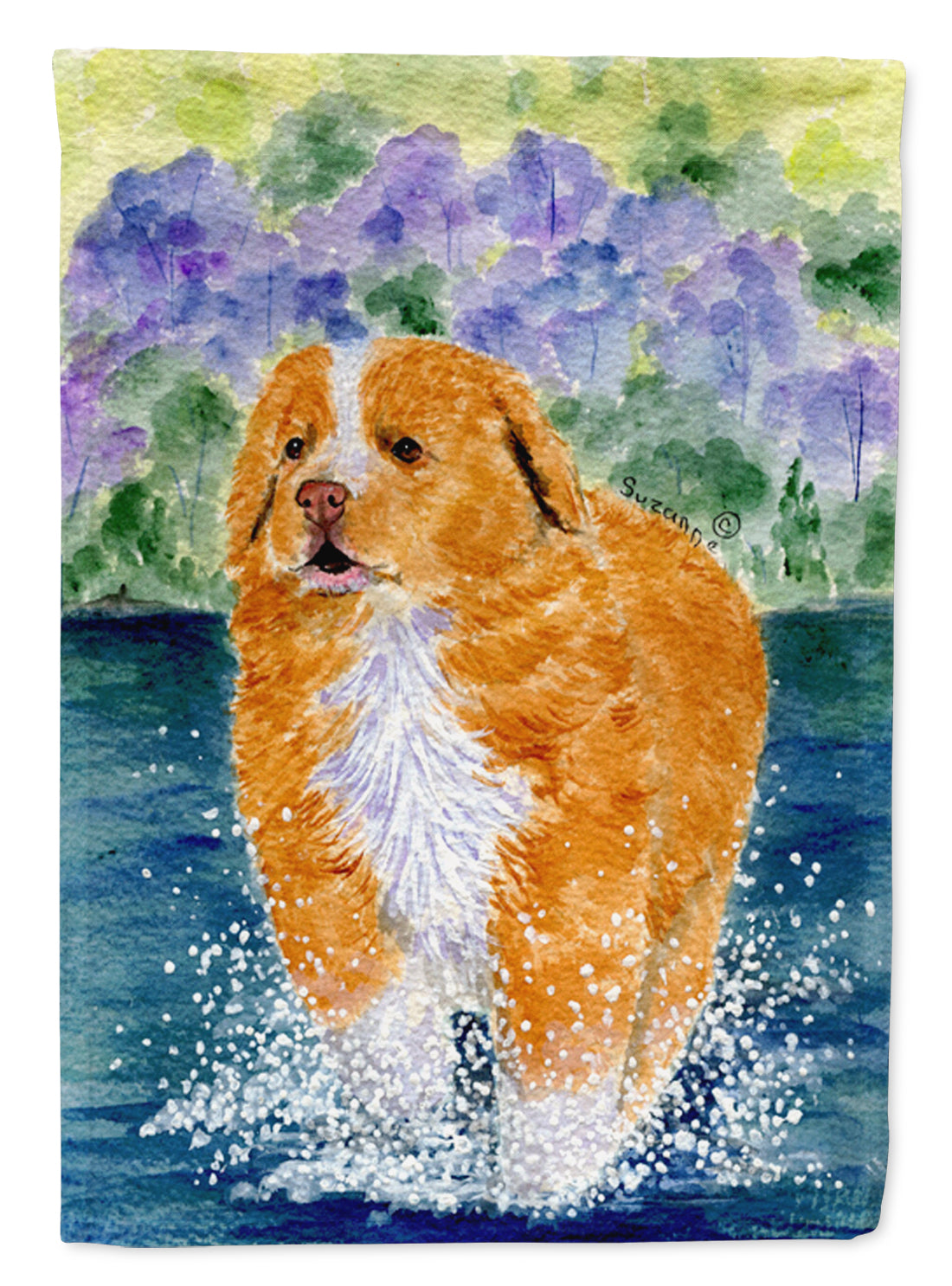 Nova Scotia Duck Toller Flag Garden Size.