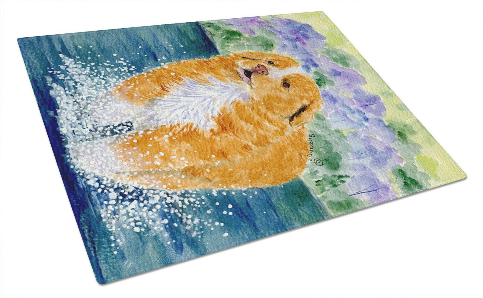 Nova Scotia Duck Toller Glass Cutting Board Large by Caroline's Treasures