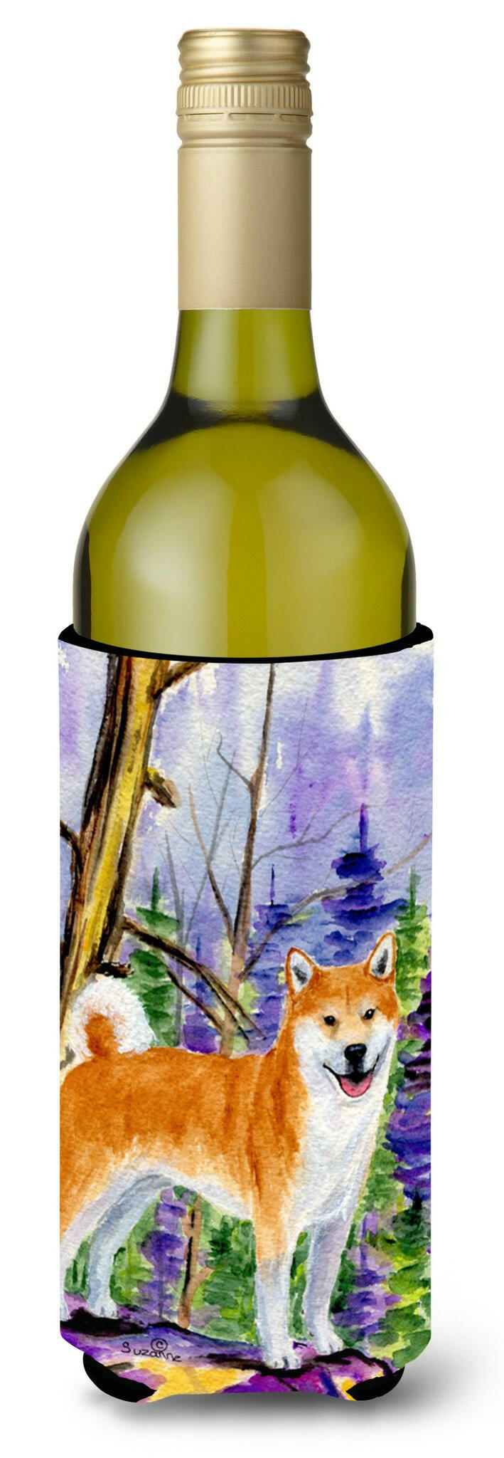 Shiba Inu Wine Bottle Beverage Insulator Beverage Insulator Hugger SS8629LITERK by Caroline's Treasures