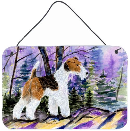 Fox Terrier Indoor Aluminium Metal Wall or Door Hanging Prints by Caroline's Treasures