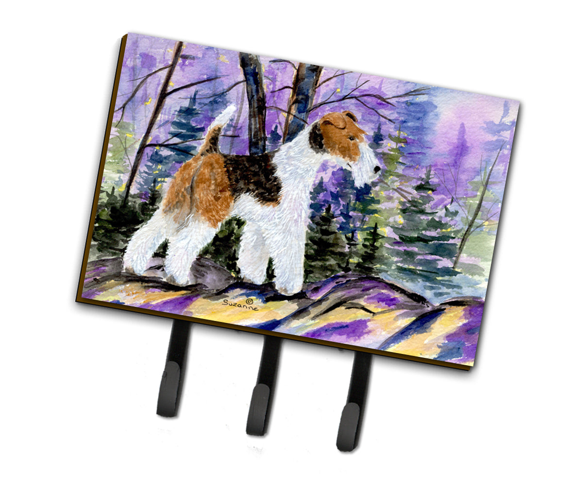 Fox Terrier Leash Holder or Key Hook  the-store.com.