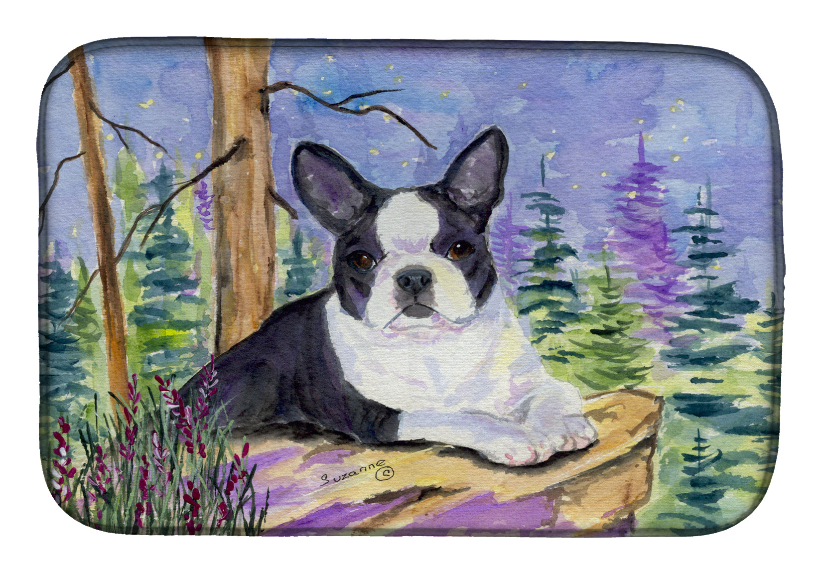 Boston Terrier Dish Drying Mat SS8638DDM  the-store.com.