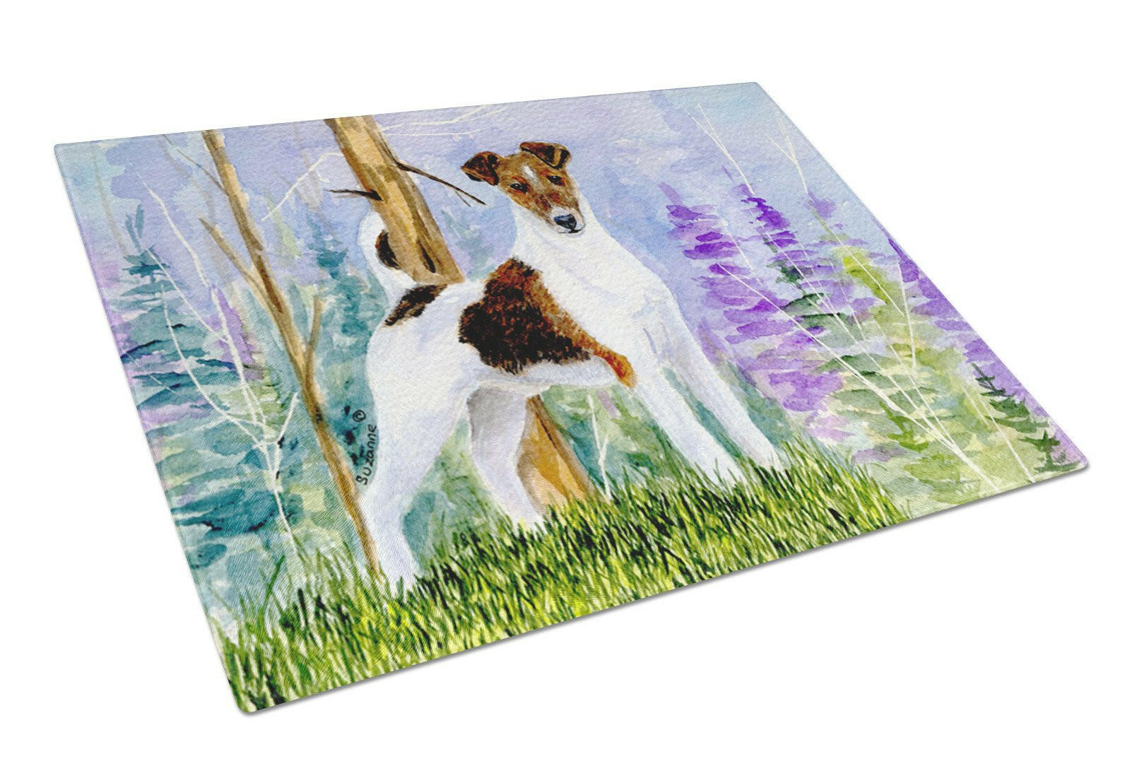 Jack Russell Terrier Glass Cutting Board Large by Caroline's Treasures