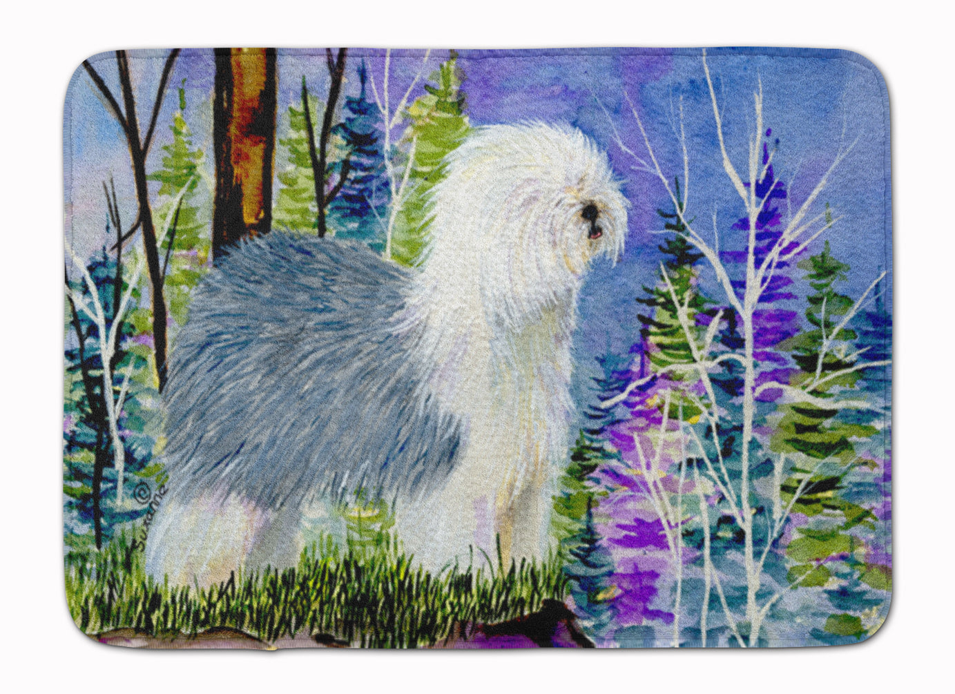 Old English Sheepdog Machine Washable Memory Foam Mat SS8641RUG - the-store.com