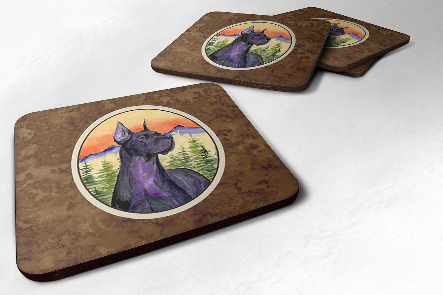 Set of 4 Great Dane Foam Coasters - the-store.com