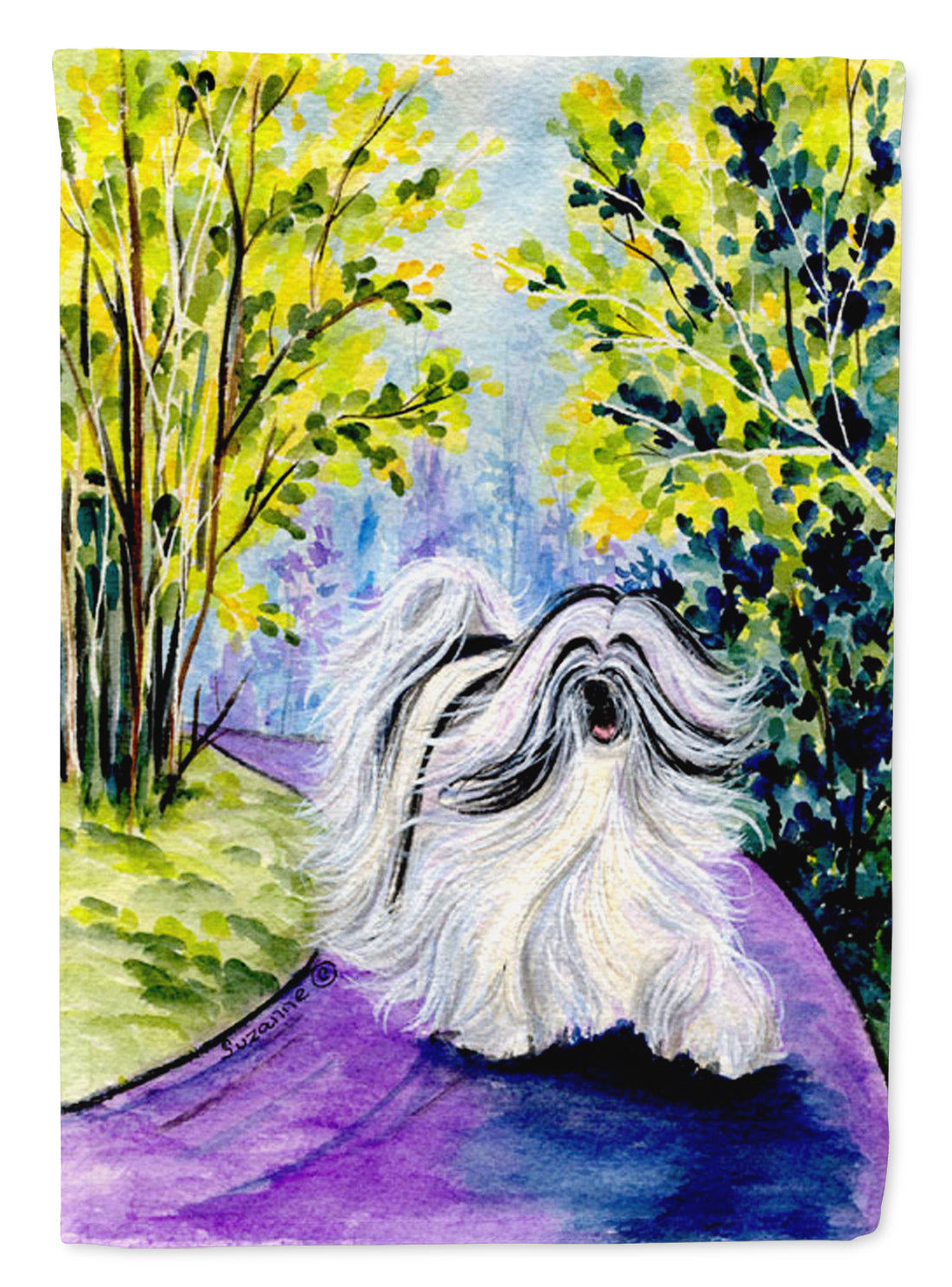 Tibetan Terrier Flag Canvas House Size  the-store.com.