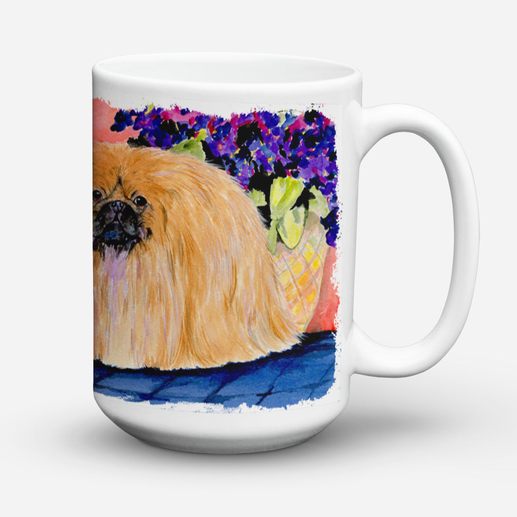 Pekingese Dishwasher Safe Microwavable Ceramic Coffee Mug 15 ounce SS8661CM15  the-store.com.