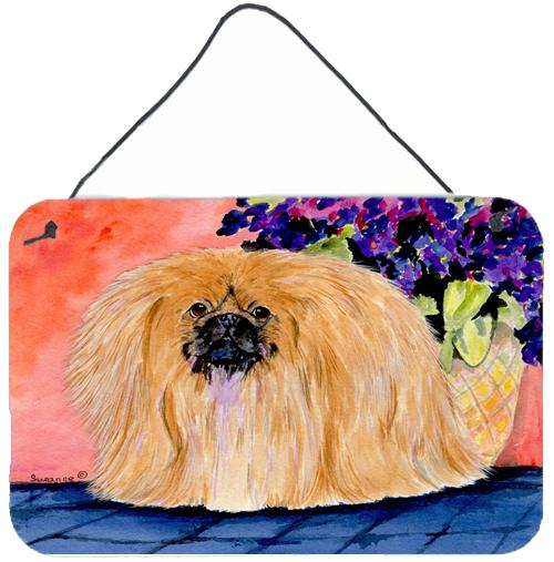 Pekingese Indoor Aluminium Metal Wall or Door Hanging Prints by Caroline's Treasures